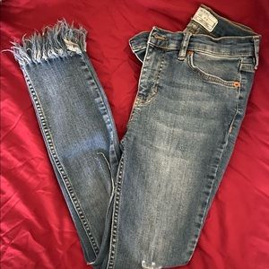 Free People Frayed Skinny Jean